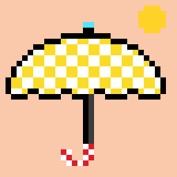 Ombrello #723, lemon checker on peach